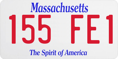 MA license plate 155FE1