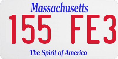 MA license plate 155FE3