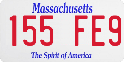 MA license plate 155FE9