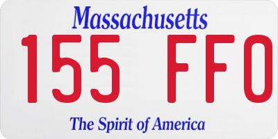 MA license plate 155FF0