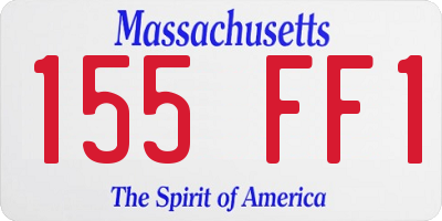 MA license plate 155FF1