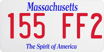 MA license plate 155FF2