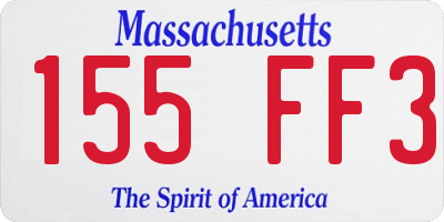MA license plate 155FF3