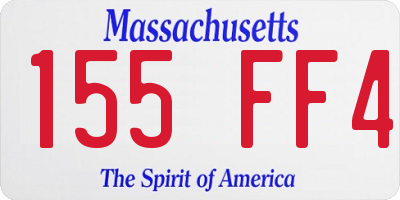 MA license plate 155FF4