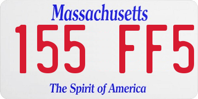 MA license plate 155FF5