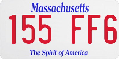 MA license plate 155FF6