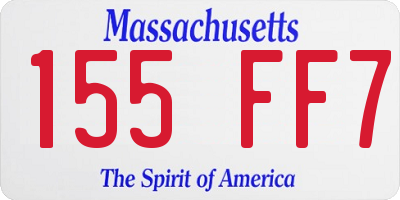 MA license plate 155FF7