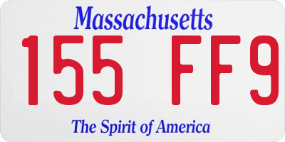 MA license plate 155FF9