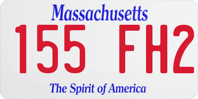 MA license plate 155FH2