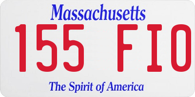 MA license plate 155FI0