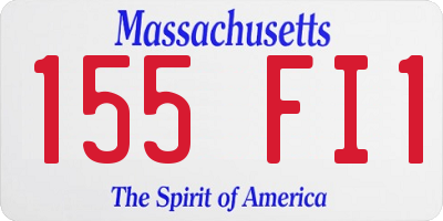 MA license plate 155FI1