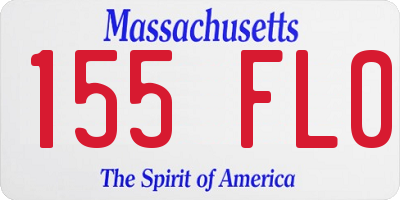 MA license plate 155FL0