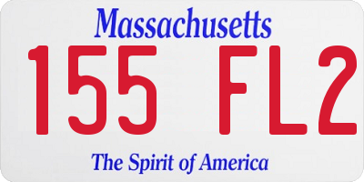 MA license plate 155FL2