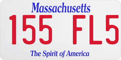 MA license plate 155FL5
