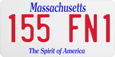 MA license plate 155FN1