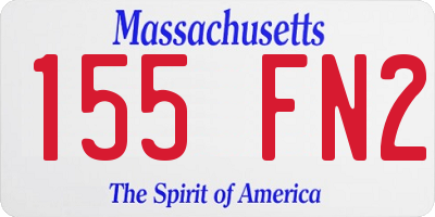 MA license plate 155FN2