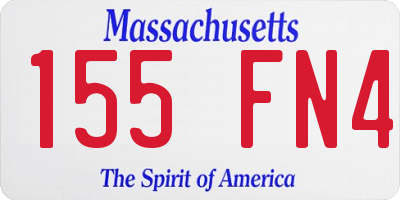 MA license plate 155FN4