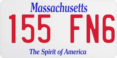 MA license plate 155FN6