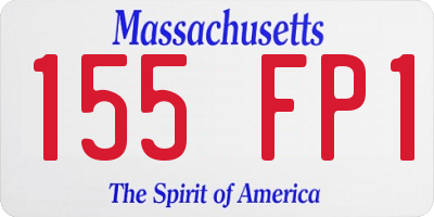 MA license plate 155FP1