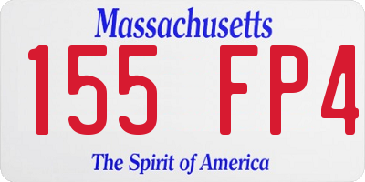 MA license plate 155FP4