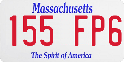 MA license plate 155FP6