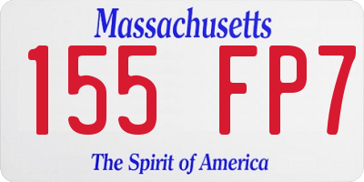MA license plate 155FP7