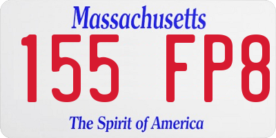 MA license plate 155FP8