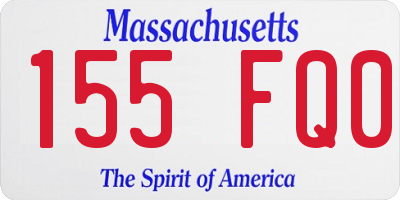 MA license plate 155FQ0
