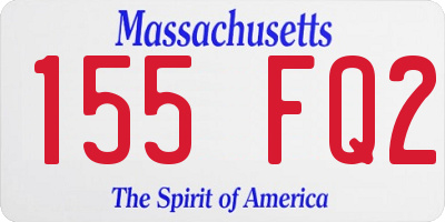 MA license plate 155FQ2