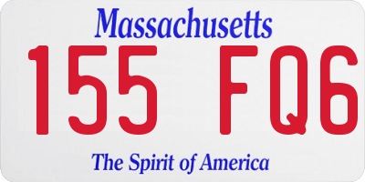 MA license plate 155FQ6