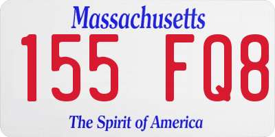 MA license plate 155FQ8