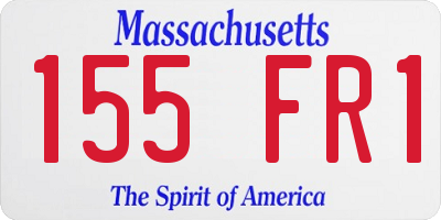 MA license plate 155FR1