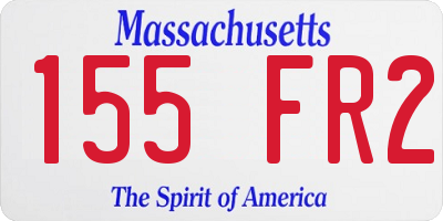 MA license plate 155FR2