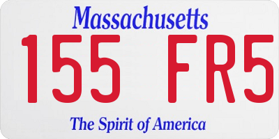 MA license plate 155FR5