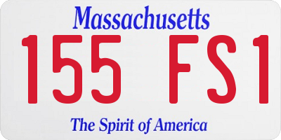 MA license plate 155FS1