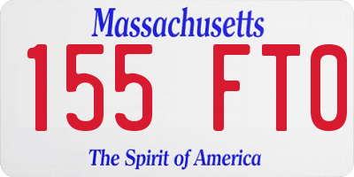 MA license plate 155FT0