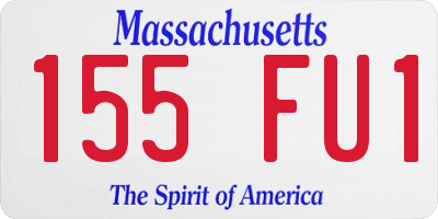 MA license plate 155FU1