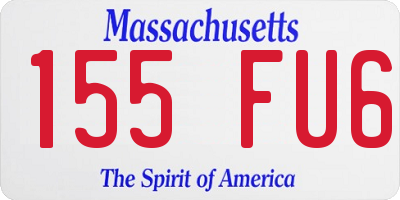 MA license plate 155FU6