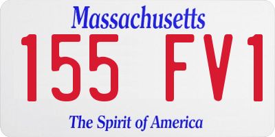 MA license plate 155FV1