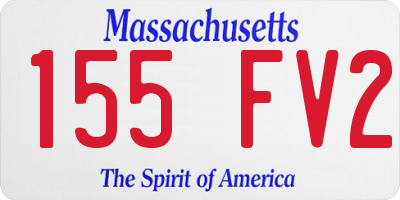MA license plate 155FV2