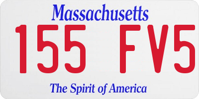 MA license plate 155FV5