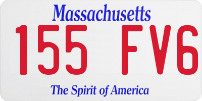 MA license plate 155FV6