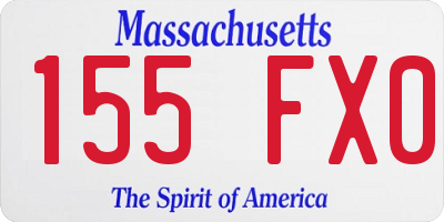 MA license plate 155FX0