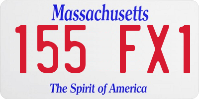 MA license plate 155FX1