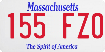 MA license plate 155FZ0