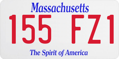 MA license plate 155FZ1