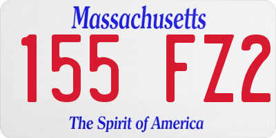 MA license plate 155FZ2