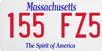 MA license plate 155FZ5