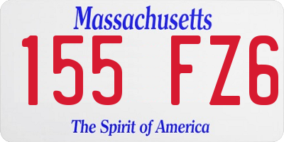 MA license plate 155FZ6