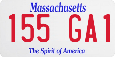 MA license plate 155GA1